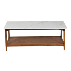 Aspen Acacia Wood Marble Top Coffee Table