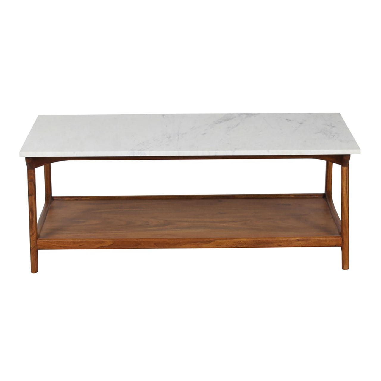 Aspen Acacia Wood Marble Top Coffee Table