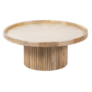 Albero Mango Wood Round Tray Top Coffee table