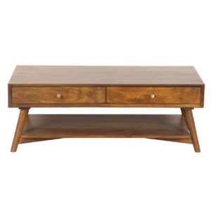 Albi Mango Wood Mid Century Coffee Table – Cognac