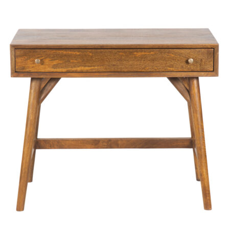 Albi Mango Wood Mid Century Desk – Cognac