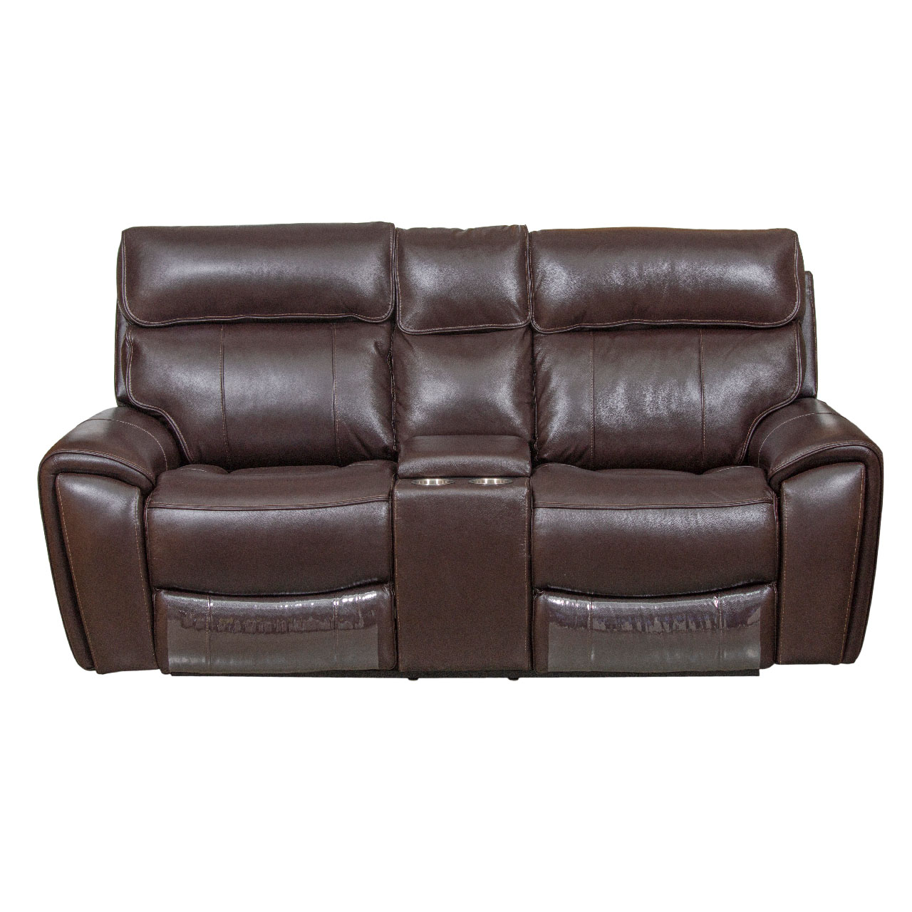 Monte Carlo Leather Reclining Loveseat – Light Brown