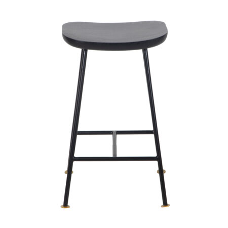 Aniko Metal Stand With Wood Seat Counter Stool