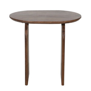 Arch Acacia Wood Oval Side Table