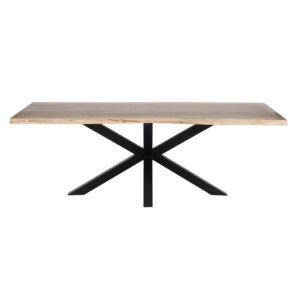 Ash Wood Top Spider Base Dining Table