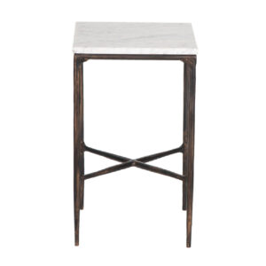 Aviva Hammered Metal Textured Square Martini Table