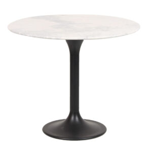 Bistro Marble Top Round Large Dining Table