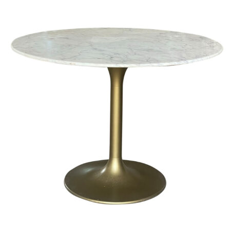 Bistro Tulip Marble Top Dining Table – Gold