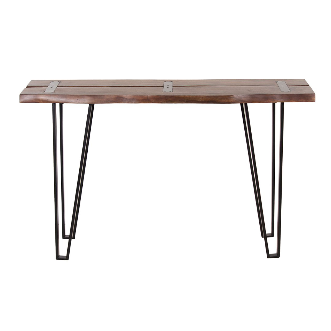 Banyan Acacia Wood Live Edge Console Table – Washed Walnut