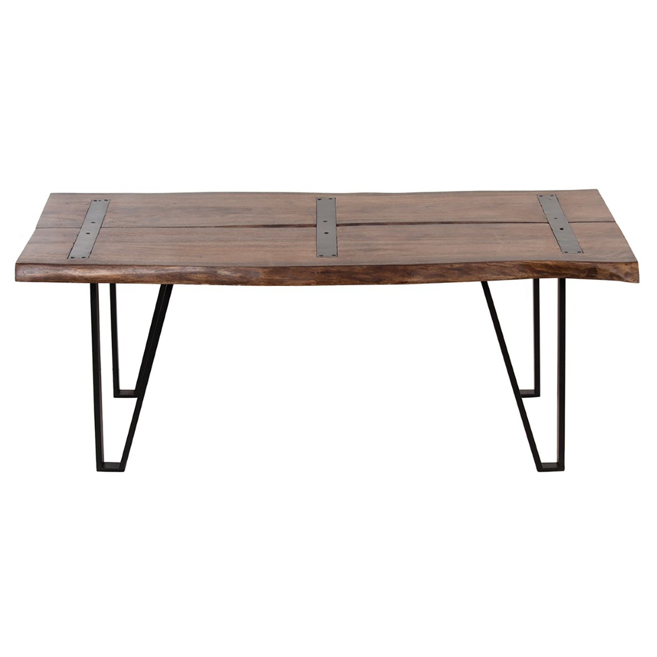 Banyan Acacia Wood Live Edge Coffee Table – Washed Walnut