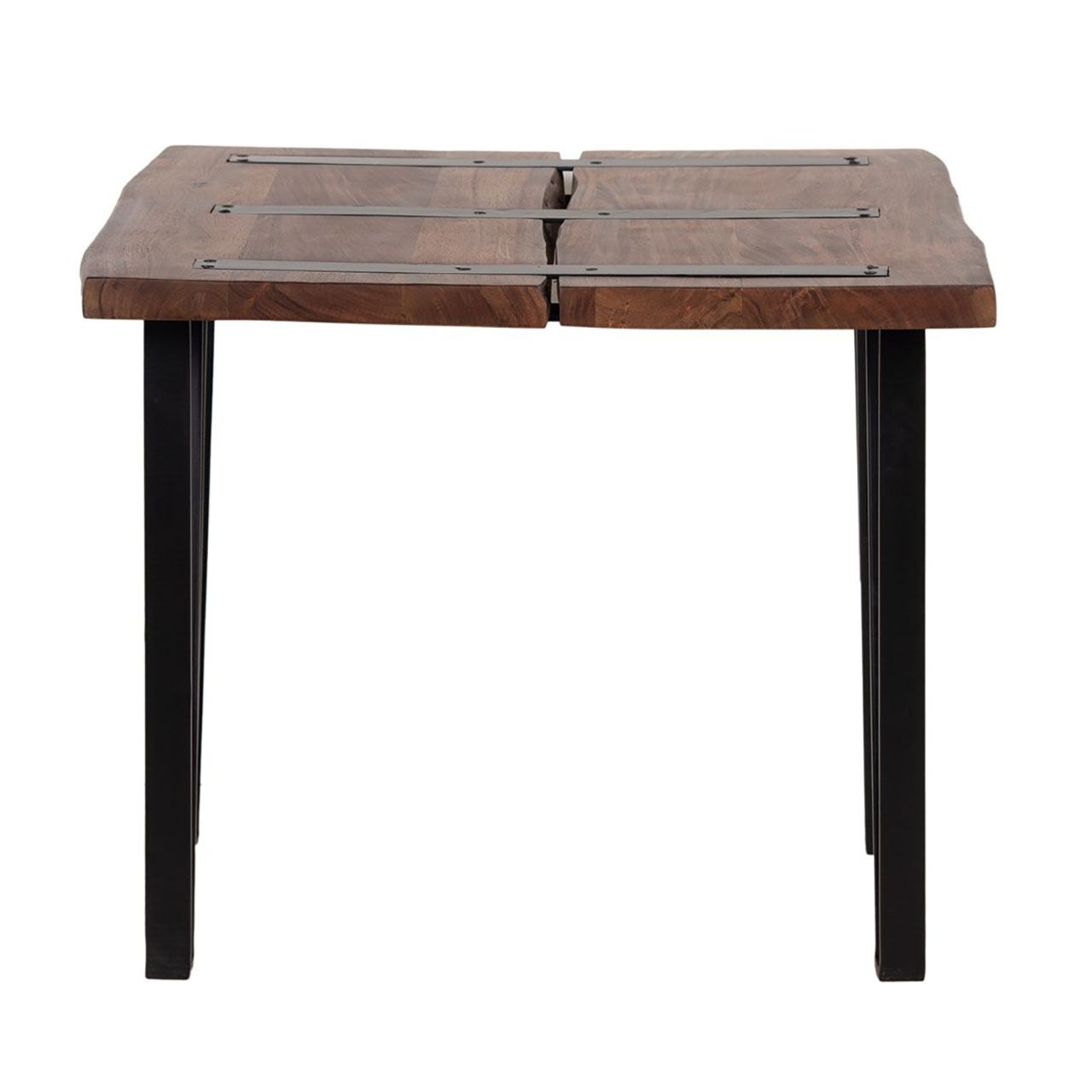 Banyan Acacia Wood Live Edge Side Table – Washed Walnut