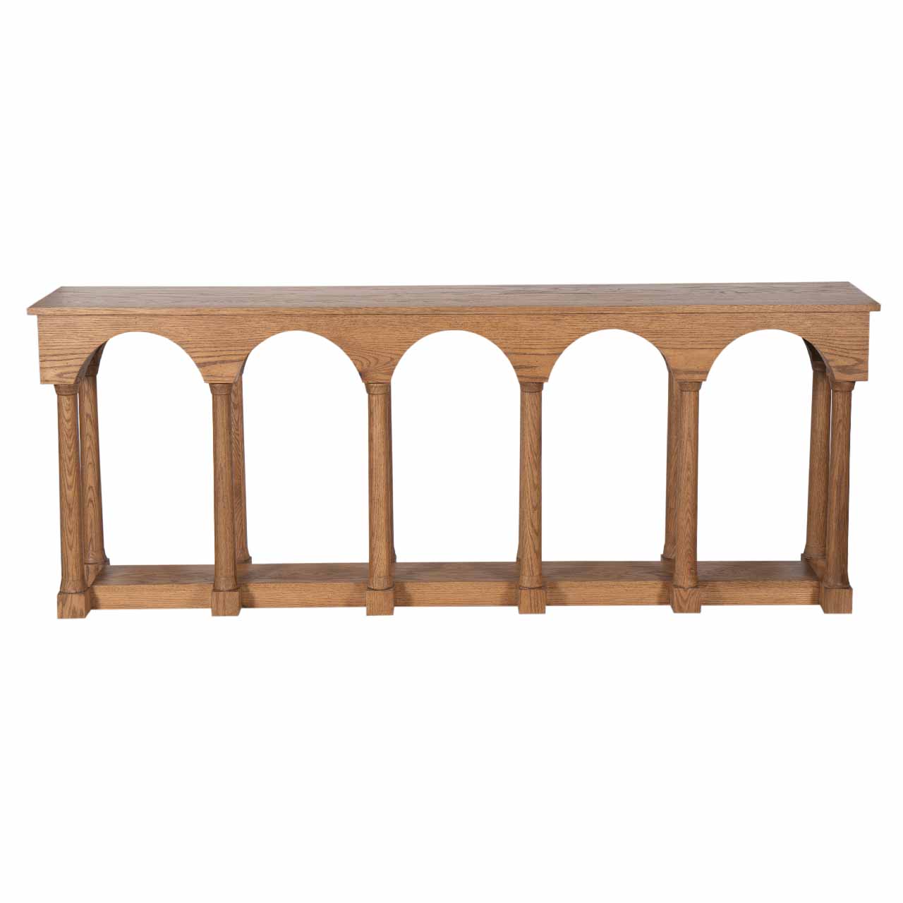 Barcelona Oak Wood Console Table – Large