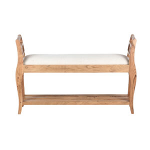 Bristol Acacia Wood with Upholstery Seat Bench