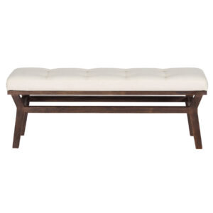 Bryson Acacia Wood with Upholstery Bench