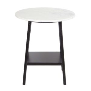 Clarks Marble Top Side Table – Black
