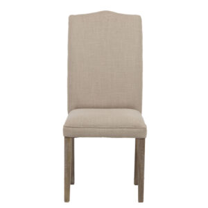 Cardiff Mango Wood Dining Chair Linen Fabric Slate Grey