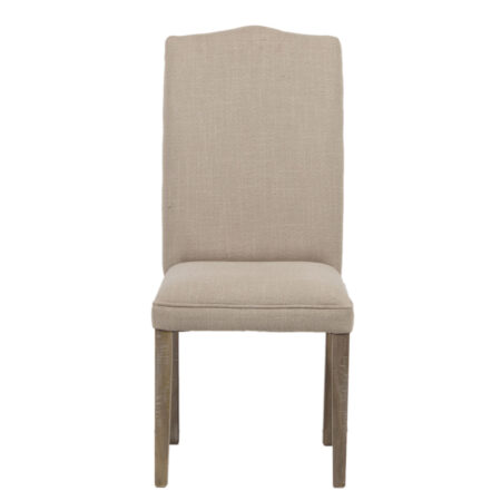 Cardiff Mango Wood Dining Chair Linen Fabric Slate Grey