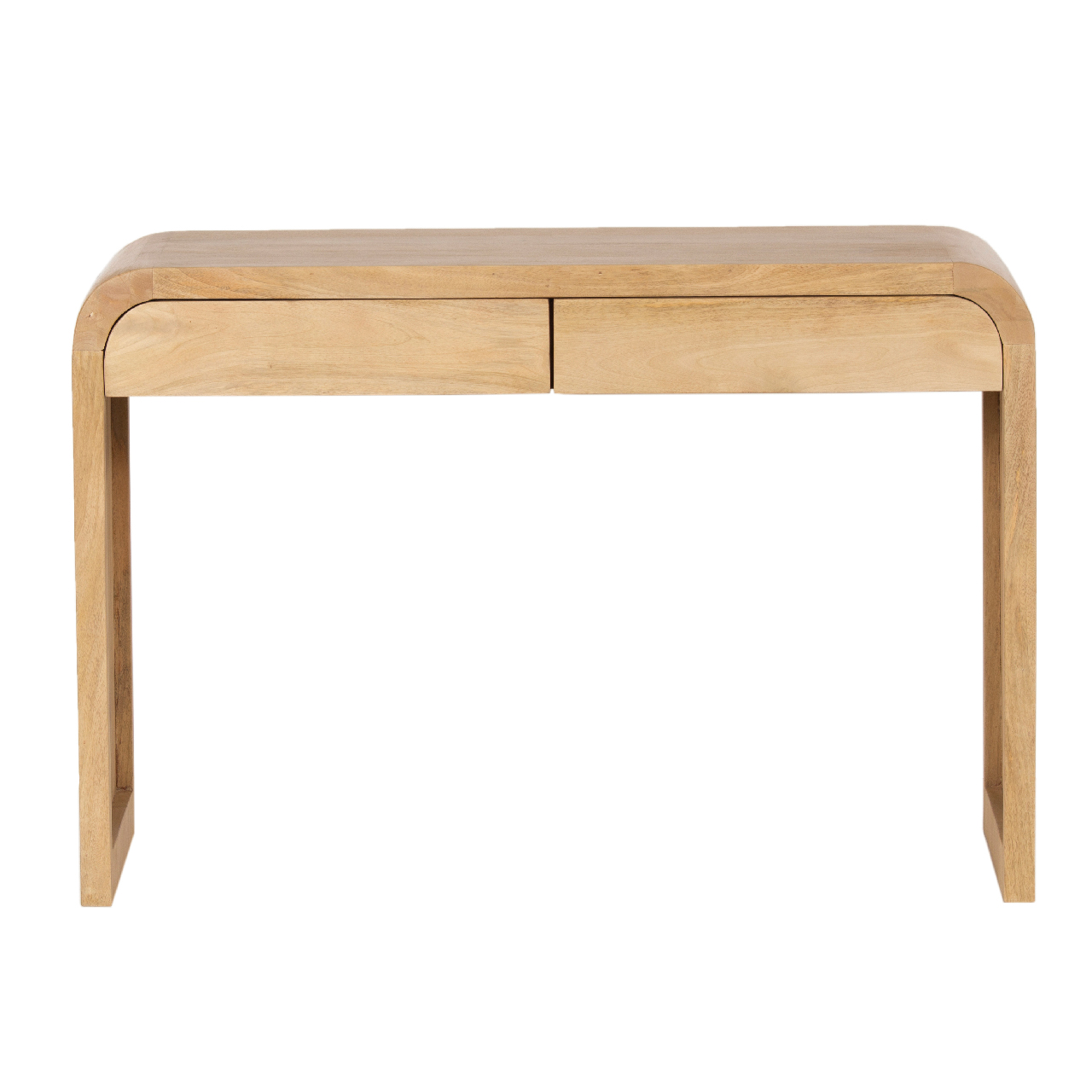 Celio Mango Wood 2 Drawer Console Table – Mango OS Veneer / Natural