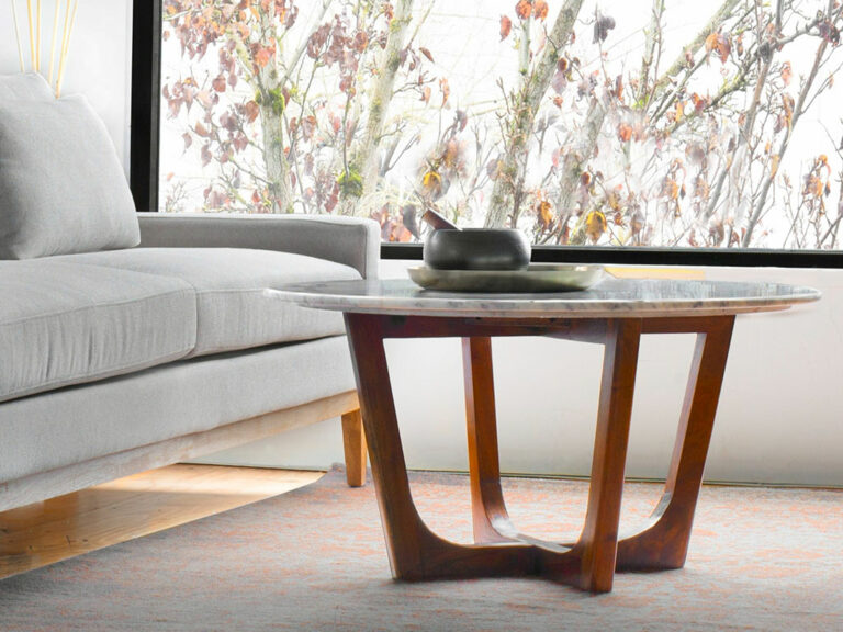 Milo Mango Wood Organic Shaped Coffee Table – Natural Oak