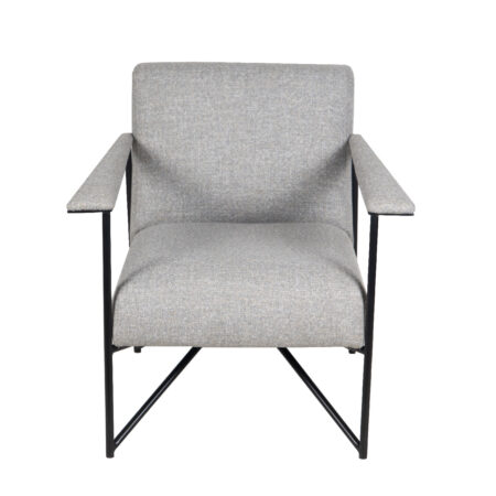 Denton Metal With Fabric Armchair – Grey