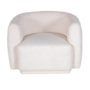 Dublin Fleece Chair With Swivel – White