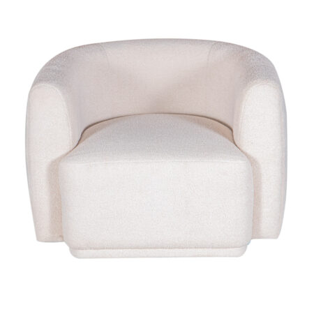 Dublin Fleece Chair With Swivel – White