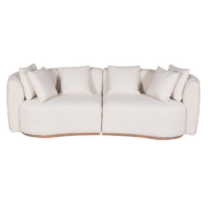 Dublin Fleece Fabric Sofa – White