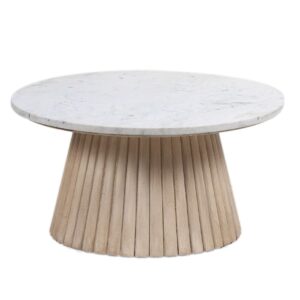 Edgar Round Coffee Table With Marble Top
