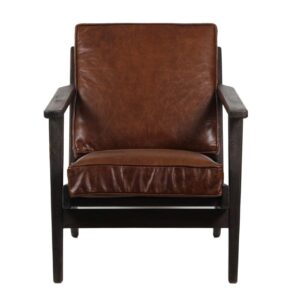 Finley Mango Wood Leather Armchair
