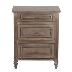 Florence Mango Wood 3 Drawer Nightstand – Salvage Grey