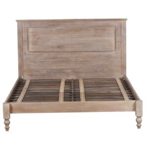 Florence Mango Wood Queen Bed – Salvage Grey