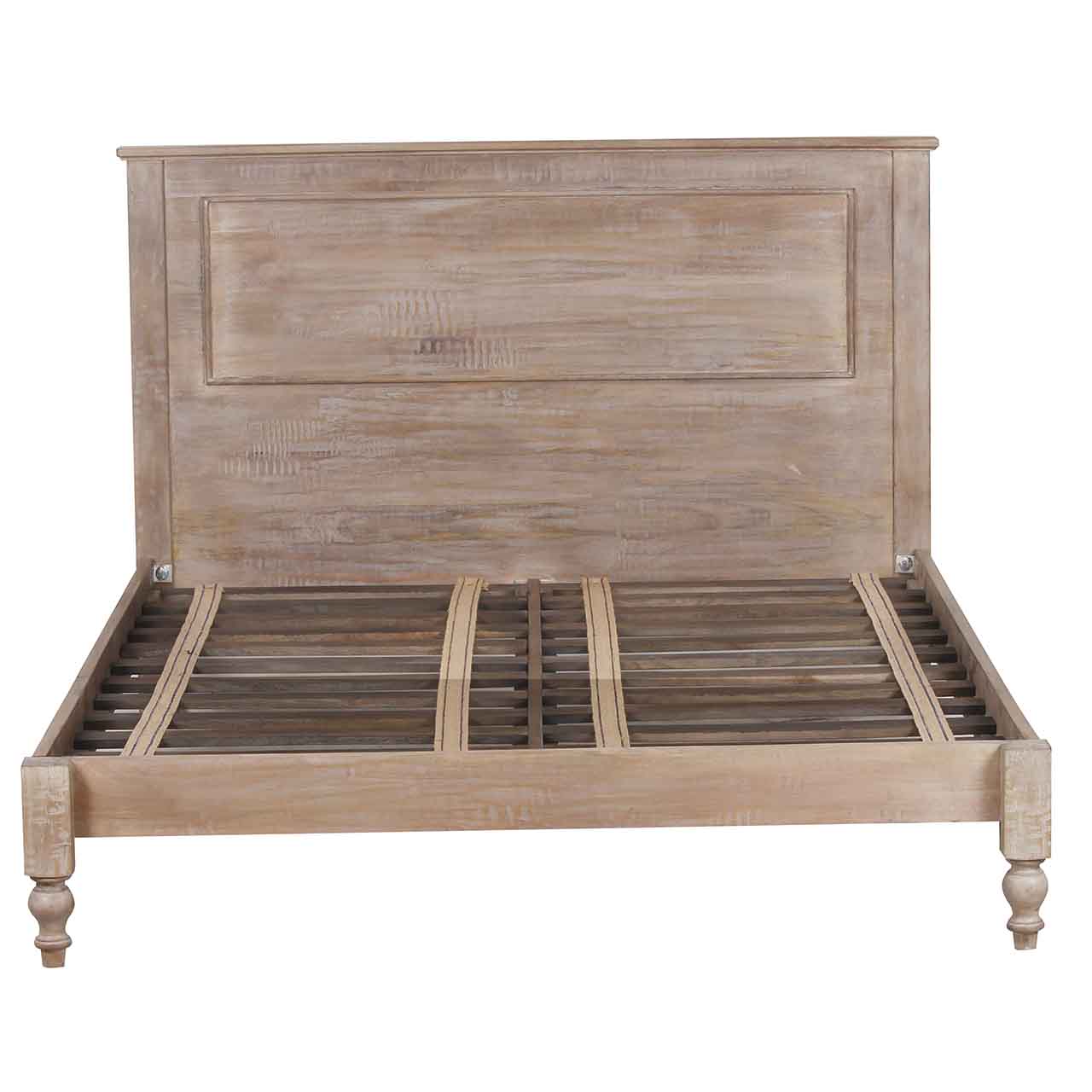 Florence Mango Wood Queen Bed – Salvage Grey