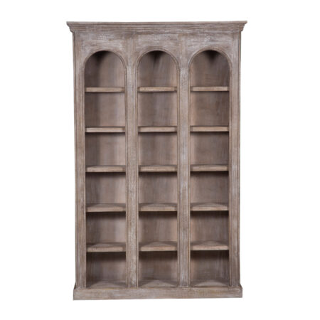 Franco Mango Wood Bookshelf – Grey White Washed