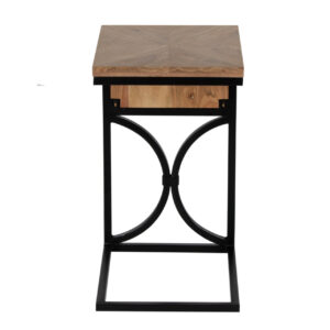 Glendon Acacia Wood Metal C Table