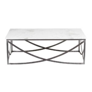 Grace Marble Top Iron Coffee Table