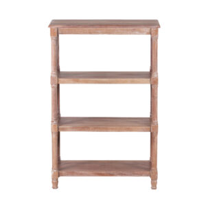 Helios 4 Tier Acacia Wood Bookshelf