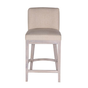 Layton Fabric and Oak Counter Stool – Beige / Natural