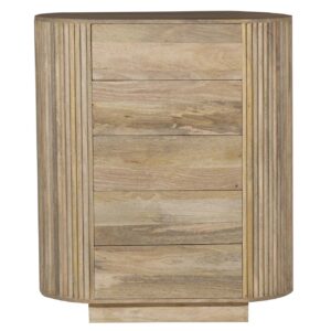 Lebanon Mango Wood 5 Drawer Highboy