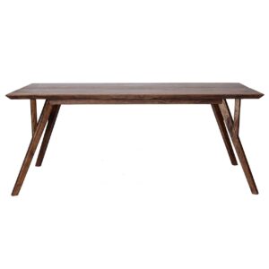 Mid Century Acacia Wood Dining Table