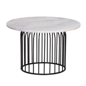 Rome Marble Top Coffee Table With Metal Base