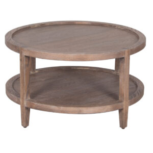 Mersing Oak-Wood Round Coffee Table