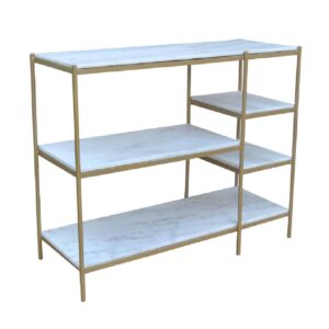 Naples Metal Marble 5 Tier Console Table