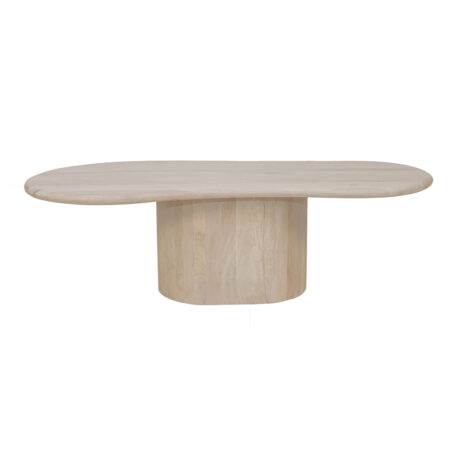 Milo Mango Wood Organic Shaped Coffee Table – Natural Oak