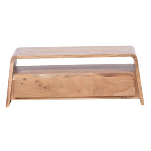 Murmans Acacia Wood 1 Drawer & Open Shelf Bench