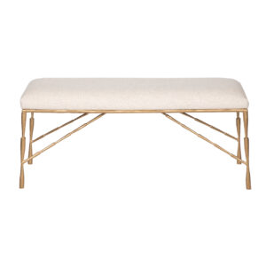 Orleans Metal Base Fabirc Upholstered Bench