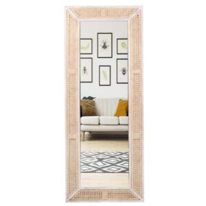 Pacifica Mango Wood Weaved Cane Mirror