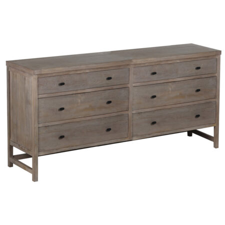 Farmhouse Mango Wood 6 Drawer Dresser