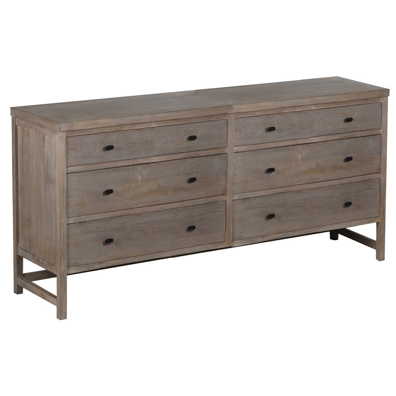 Farmhouse Mango Wood 6 Drawer Dresser