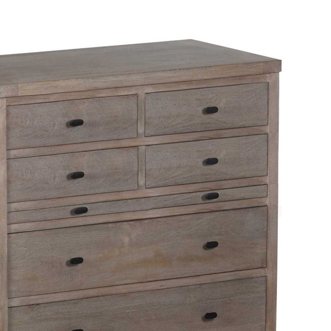 Farmhouse Mango Wood 7 Drawer High Boy Dresser