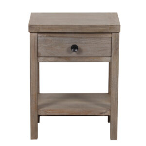 Farmhouse Mango Wood 1 Drawer Nightstand